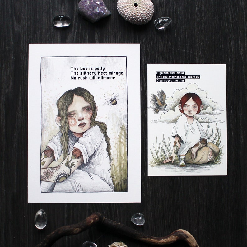 A5 Print and Postcard side by side