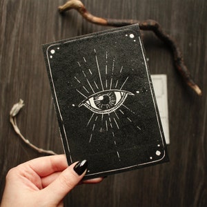 Handmade Linoprint Postcard "Third Eye" Mini Artprint