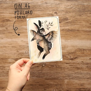 Kunstdruk ansichtkaart: Wolpertinger