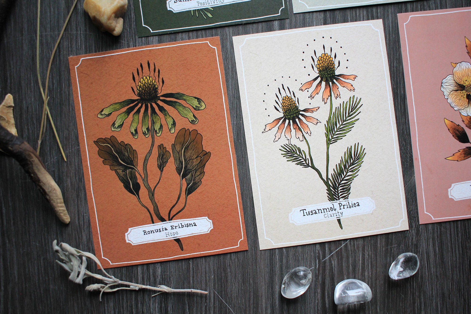 Postcard Set "bunch of Flowers" 6 Floral Designs Included - Etsy