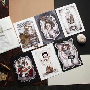 Drawlloween Halloween Postkarten Set mit 6 Motiven