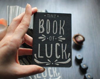 Handmade Linoprinted Tiny Book Of Luck Zine Limited Edition