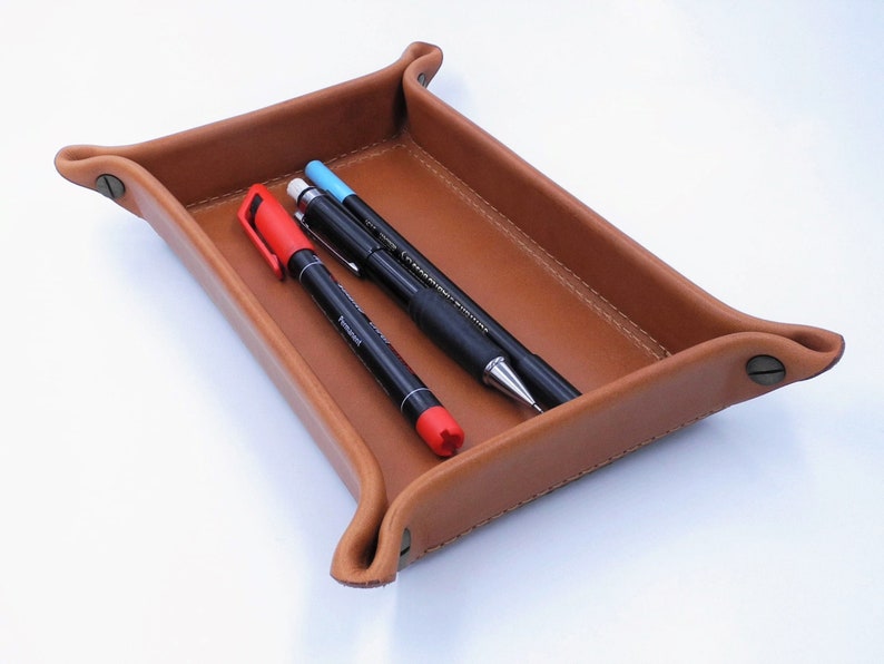 Everyday Carry Entryway Tray Leather Tray Valet Tray Etsy