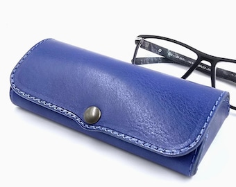 Handmade Tuscan Leather Sunglass Case: Hard Eyeglass Protection