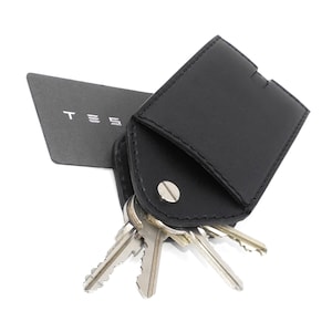 Porta badge Tesla, portachiavi con badge, regalo Tesla personalizzato, porta badge per auto, portachiavi con badge, porta badge in pelle, organizer per badge