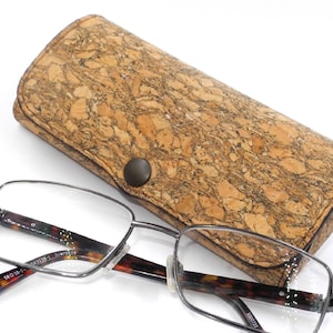 Kork Brillenetui, Vegan Brillenetui, Natur Kork Geschenk, Nachhaltiges und umweltfreundliches Geschenk, Hartes Brillenetui, Lesekork Brillenetui