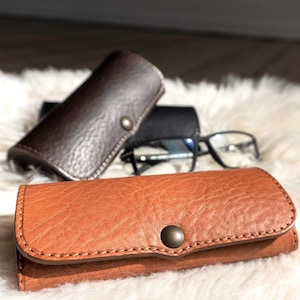 Personalized Leather Eyeglass Case: Tuscan Leather Glasses Holder
