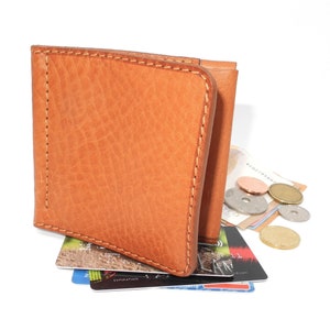 Monedero con clip para billetes, Monedero con clip para billetes, Billetera de cuero para hombre, Billetera delgada, Tarjetero personalizado, Billetera pequeña de cuero, Artesanías