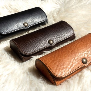 Custodia per occhiali in pelle, regalo per lei, custodia per occhiali da vista, custodia per occhiali da sole, regalo per lui, custodia rigida per occhiali, fatta a mano, custodia per occhiali personalizzata