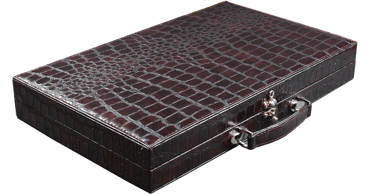 19 Leather Backgammon Set with Travel Case Will be Etsy