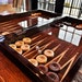 Antique Walnut Backgammon | Will be shipped via INTERNATIONAL EXPRESS SHIPPING (1-5 days to worldwide) 