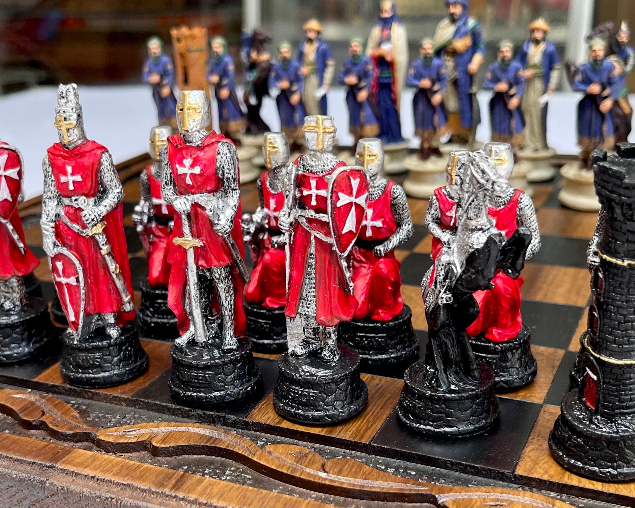 14 Crusaders knights Hospitaller Chess Set With - Etsy