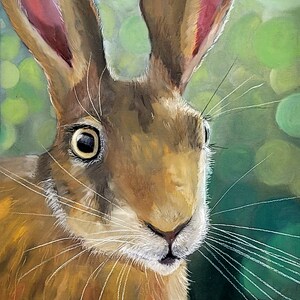 Rabbit Art Print, Hare Pastel Art Print, Print from Original Painting, Wildlife Art Print, Animal Art