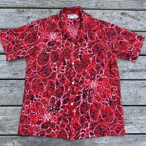 Vtg Hukilau Fashions Hawaiian Button Down Shirt
