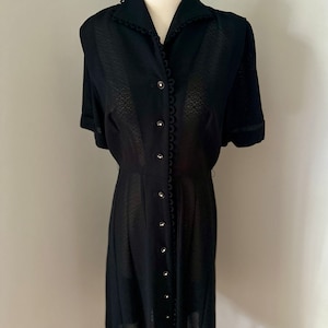Vtg Basic Black Dress