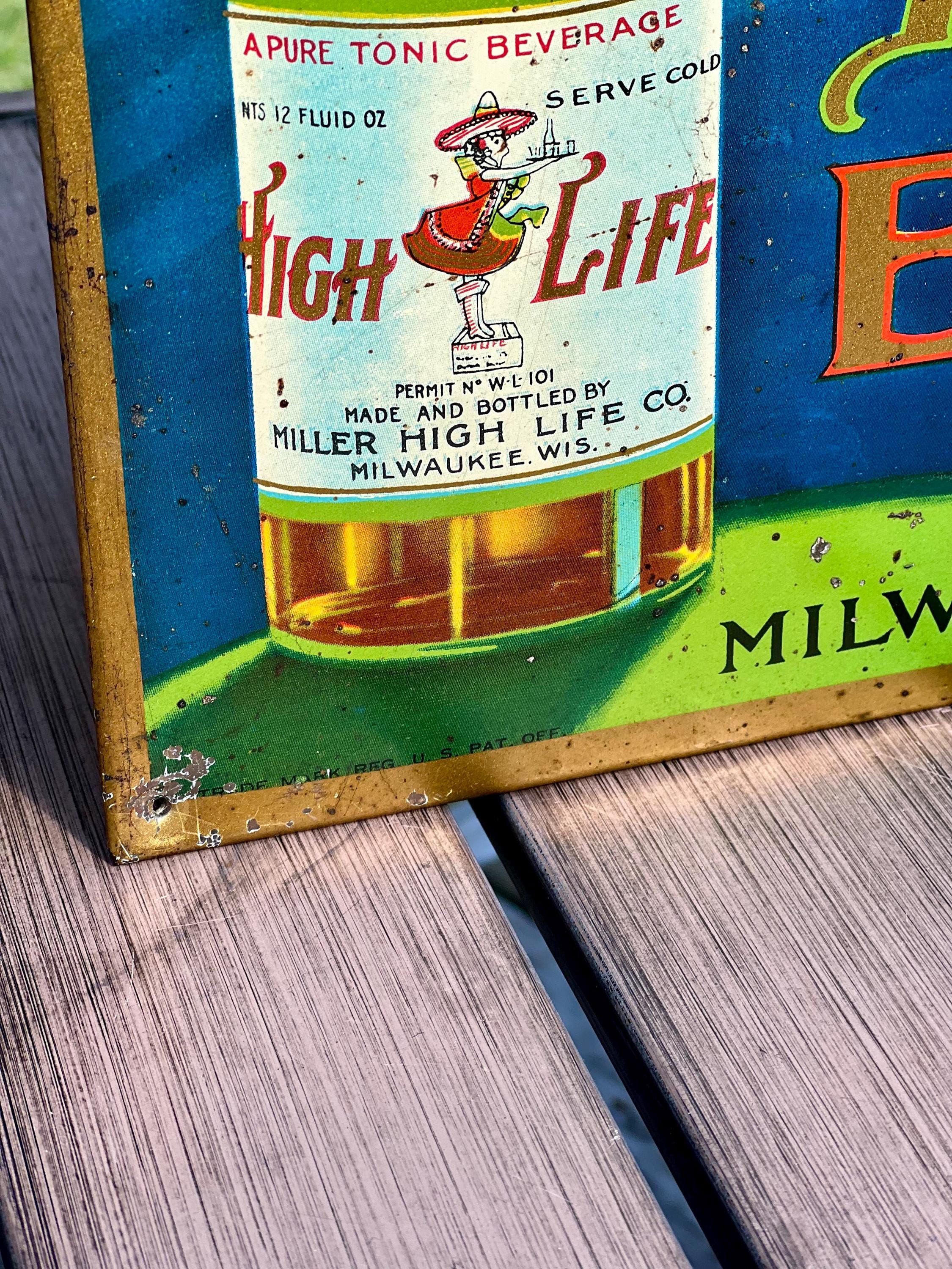 Vintage Miller High Life レトロ広告看板 Miller High Life Beer Framed Advertising Poster 24”x35” | eBay