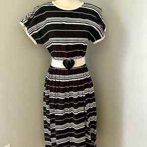 NOS 80's Original Lanz Long Striped Dress