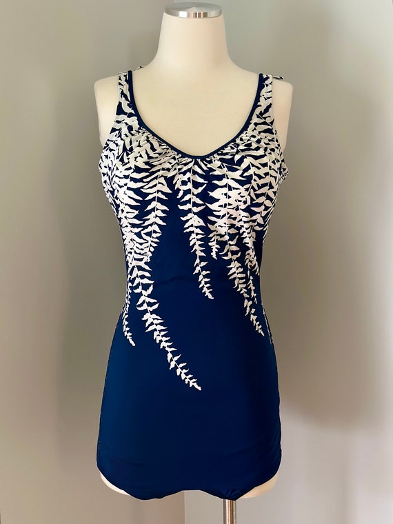 70s DeWeese Navy Blue Swimsuit