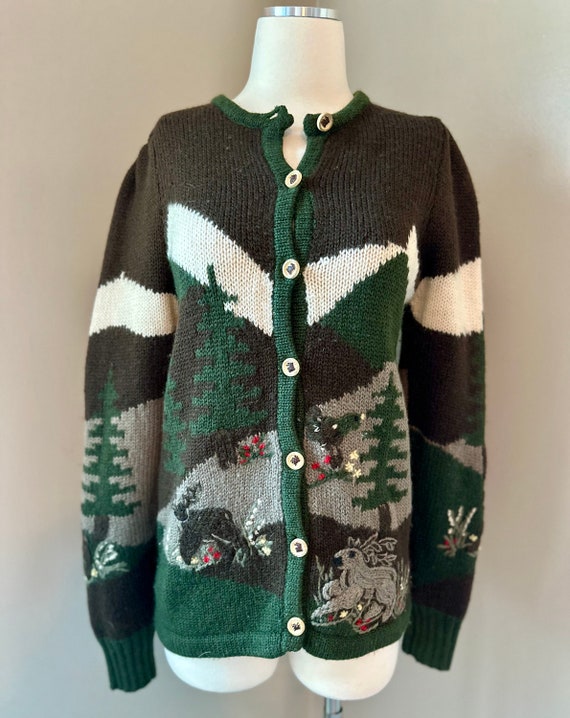 Vtg Alphorn Woodland Wool Sweater