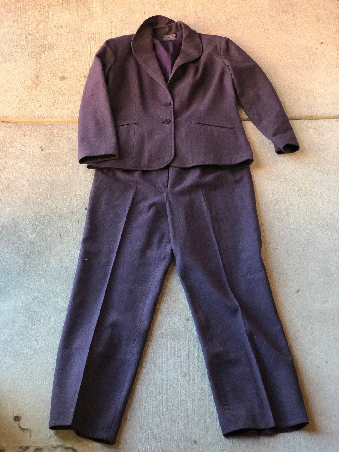 1960s Purple Pendleton Suit - Etsy