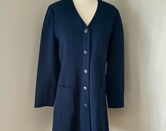 Vtg Navy Young Pendleton Wool Jacket