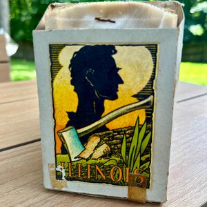 Vtg 50s NOS Box of Travel Decals - Illinois