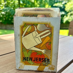 Vtg 50s NOS Box of Travel Decals - New Jersey