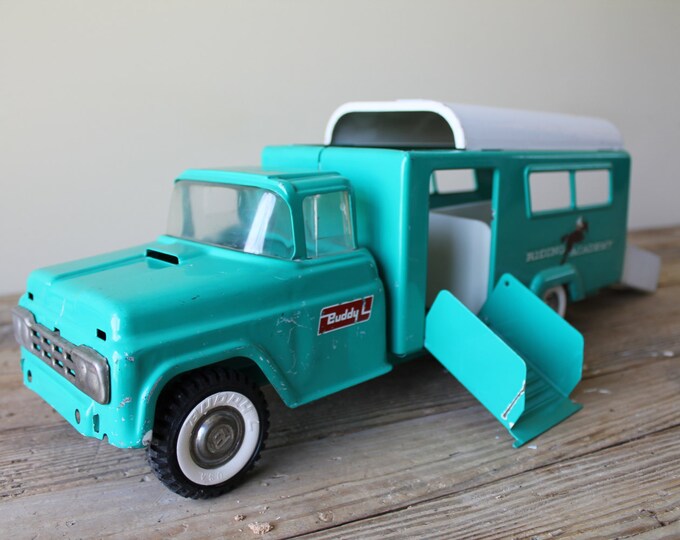 Vintage Buddy L Truck Horse Carrier Riding Academy Etsy