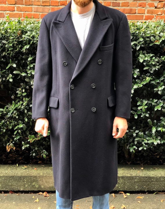 Vintage Navy Blue Kilgour French & Stanbury Wool