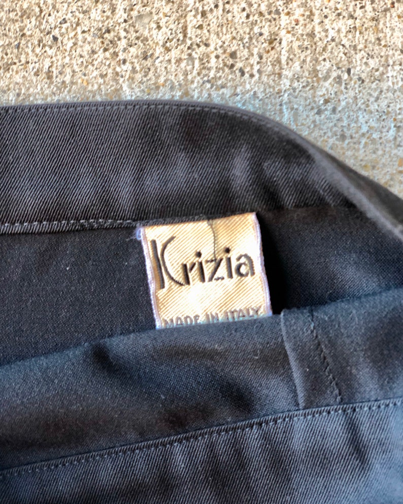 Vintage Krizia Black Wool Skirt