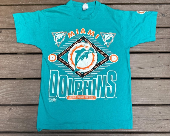 Vtg 90s Miami Dolphin NFL SS Tshirt