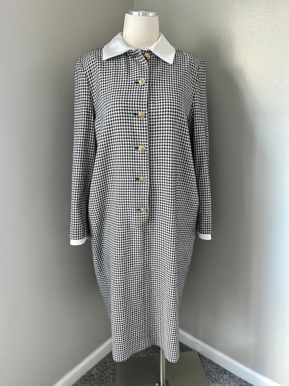 Vtg Luisa Spagnoli Houndstooth Dress