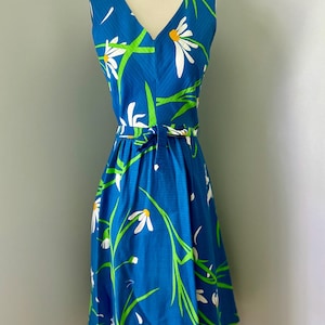 70s Malia Honolulu Blue Daisy Dress