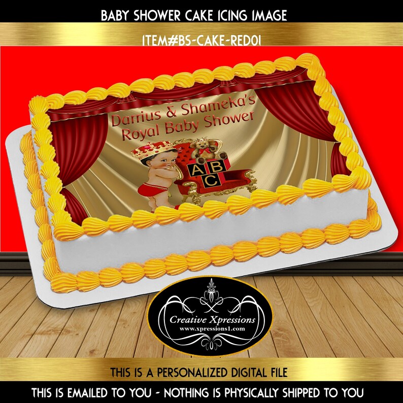 Cake Image Sheet Cake Image Royal Baby Shower Cake Topper Etsy