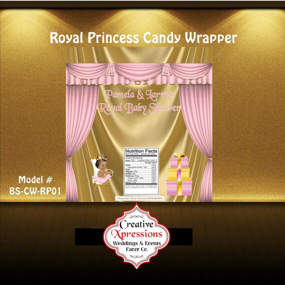 Royal Princess Candy Wrapper Royal Princess Theme Pink And Gold Royal Prince Royal Princess On High Back Chair