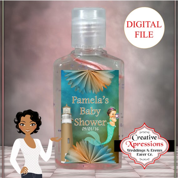 Items similar to Mermaid Theme Hand Sanitizer Digital File Mermaid