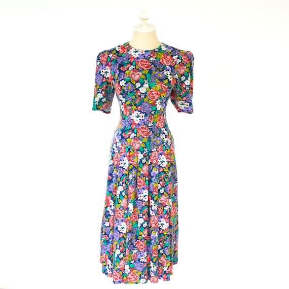 80s/90s Multicolor Floral Summer Dress Garden/tea Party by Paquette Too! -  Etsy