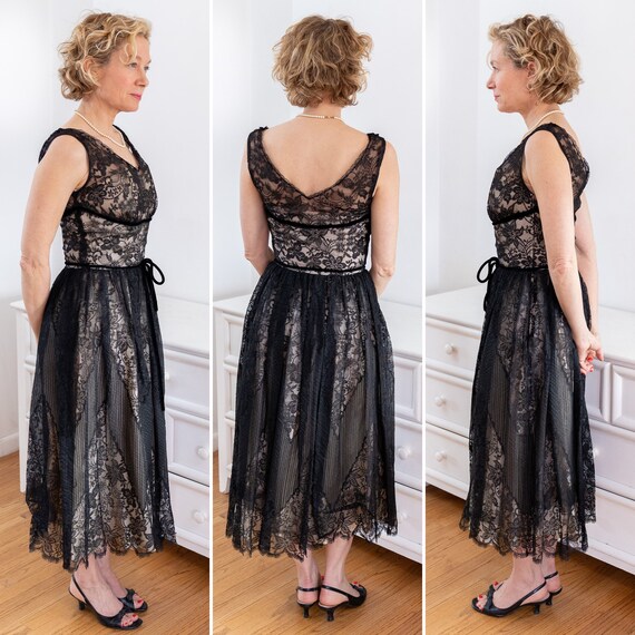 1950's Henry A Condor Black Lace Dress - image 7