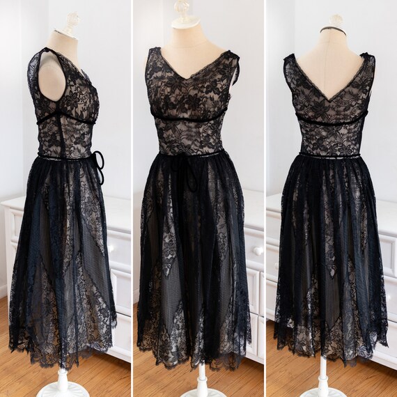 1950's Henry A Condor Black Lace Dress - image 6