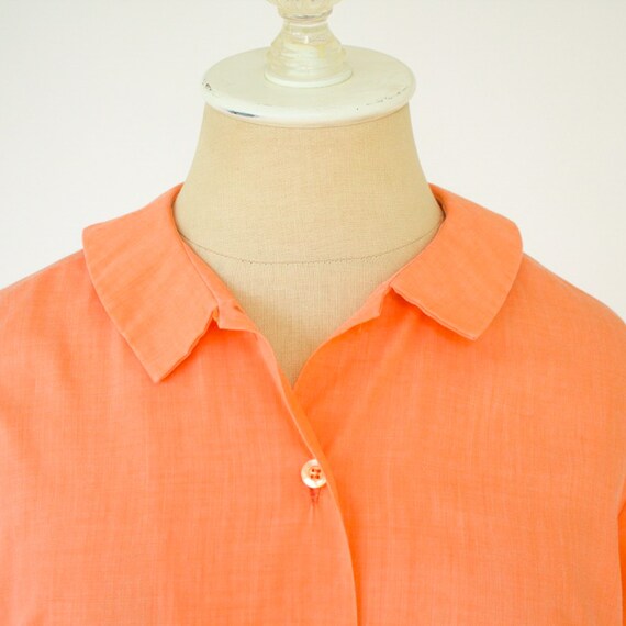 50s Creamsicle Button Up Shirt Dress Day Dress By Lad… Gem