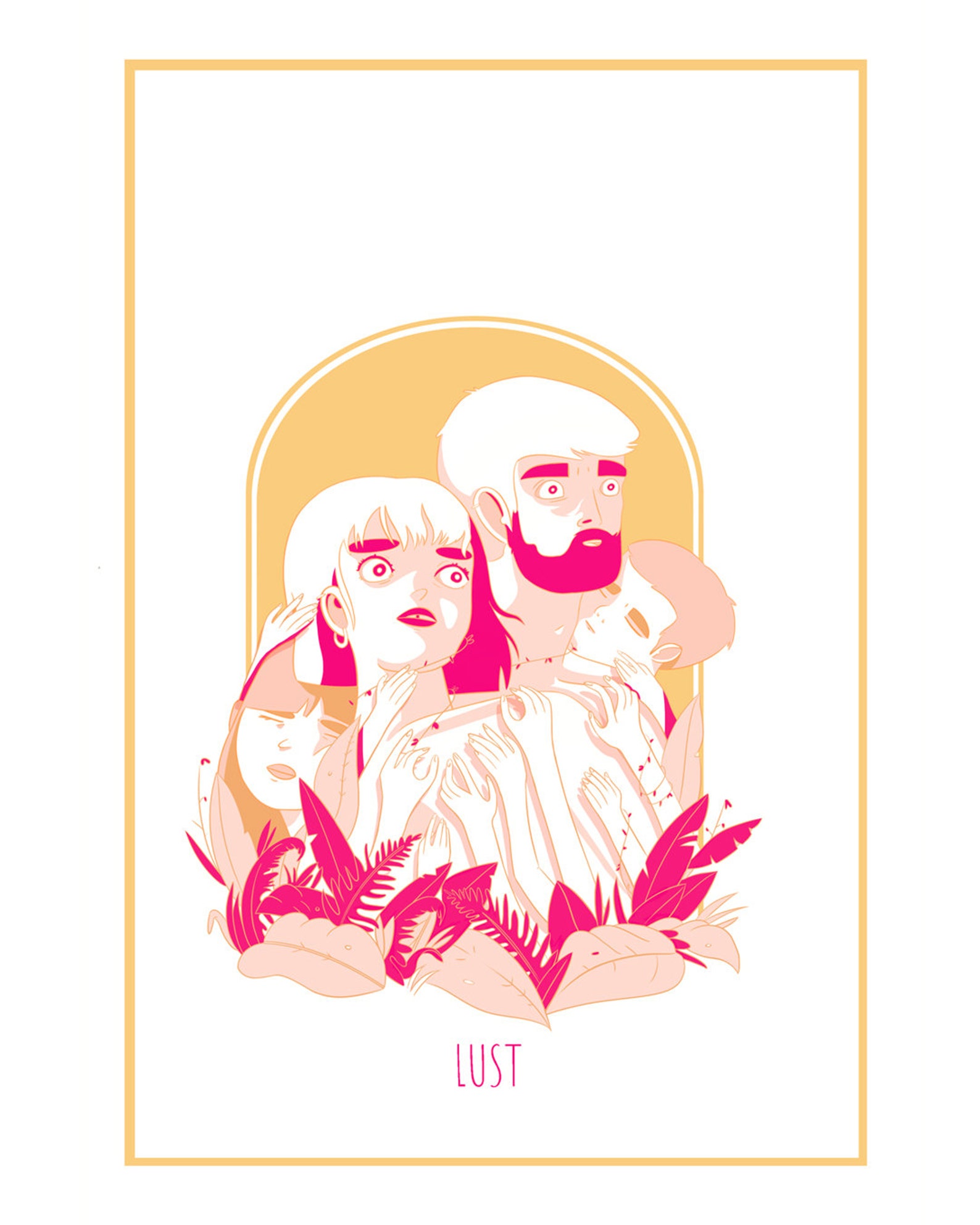 Lust Tarot Card Unisex Tshirt Etsy