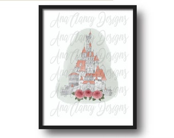 Beasts Castle | Watercolor Digital Art