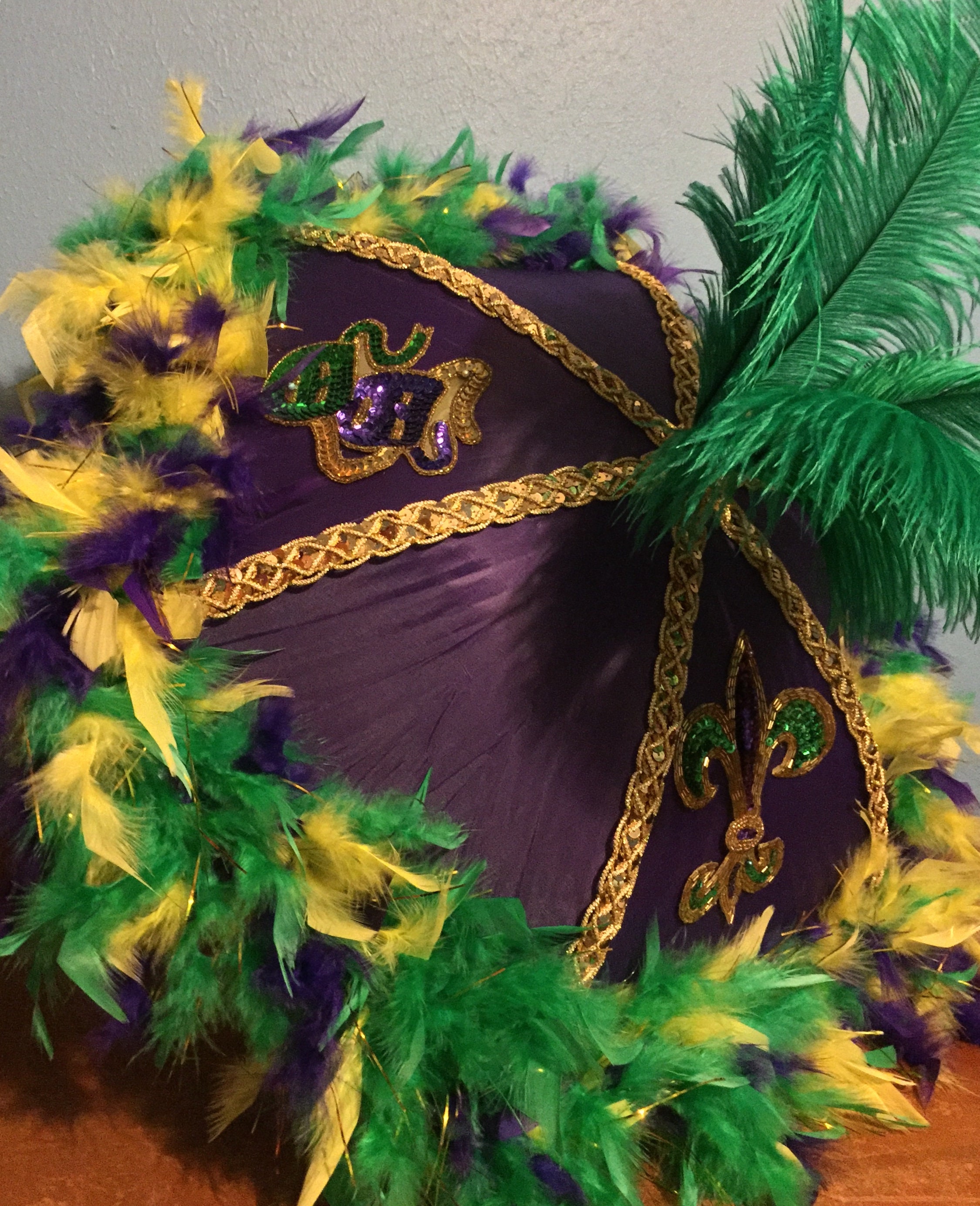mardi gras umbrella hat