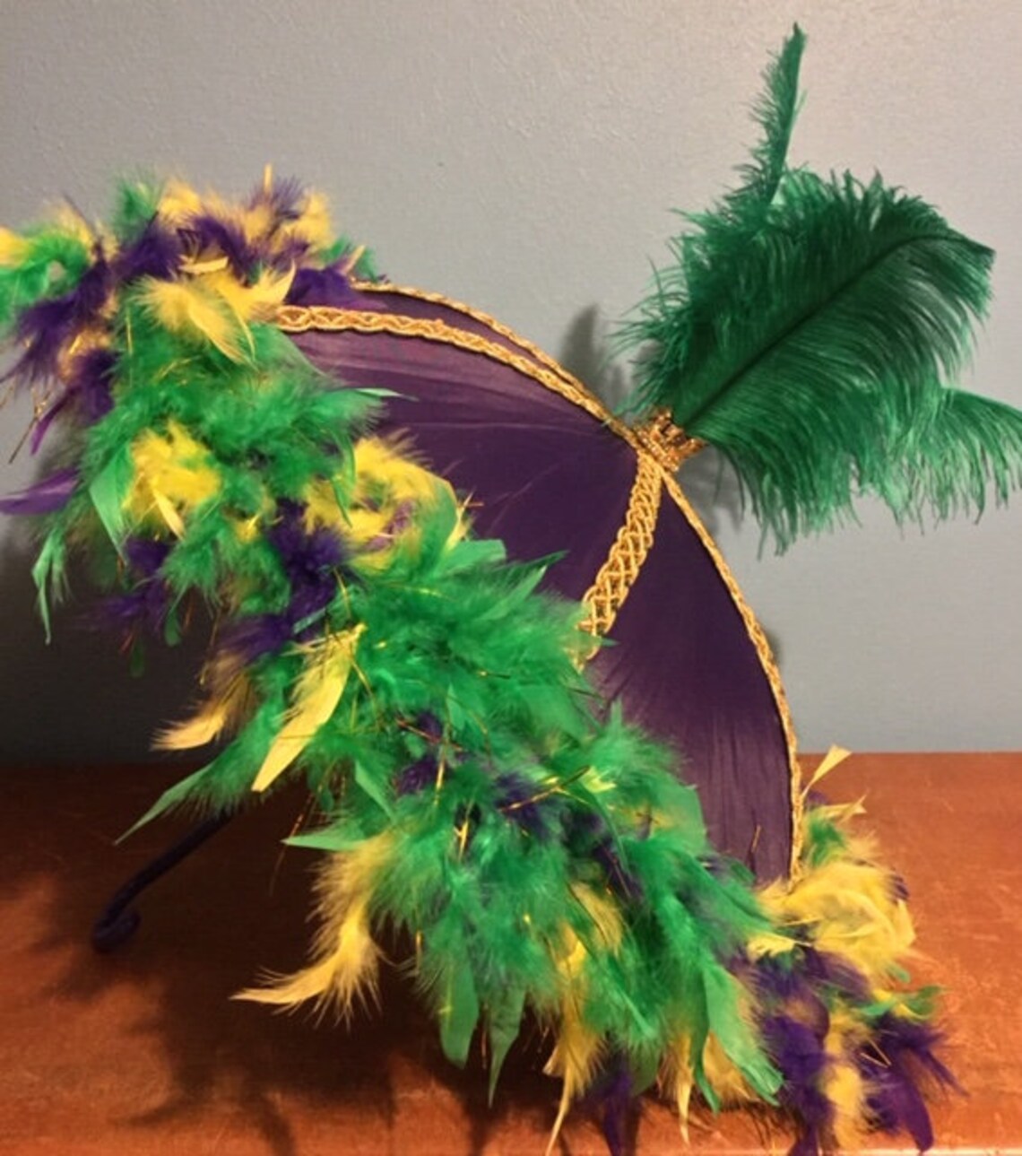mardi gras umbrella tree topper