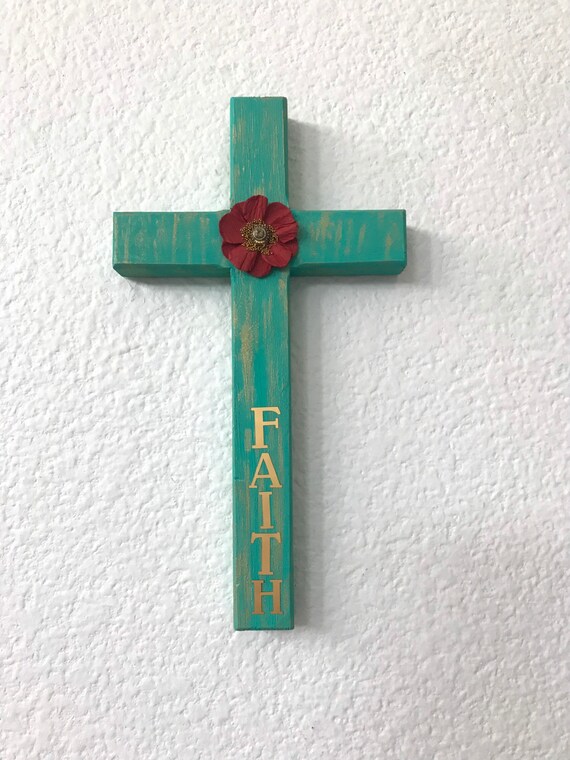 Decorated cross /home decor/ religious/ wall art/ decorated | Etsy