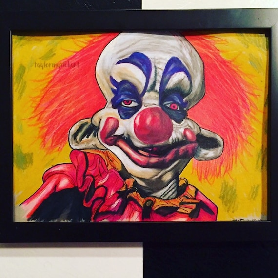 Killer Klown From Outer Space Prismacolor pencil drawing