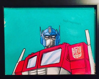 Optimus Prime Transformers pencil drawing