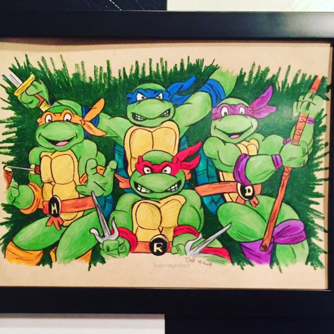 Teenage Mutant Ninja Turtles Pencil Drawing - Etsy
