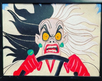 Cruella de Vil pencil drawing