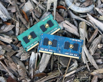 RAM Chip Hair Barrette/Clip, Wearable Tech Gift for Engineer, Circuit Board, Nerdy Electronic Accessory, Recycled/Upcycled Tech